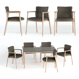 Bellevue table lord chair by very wood